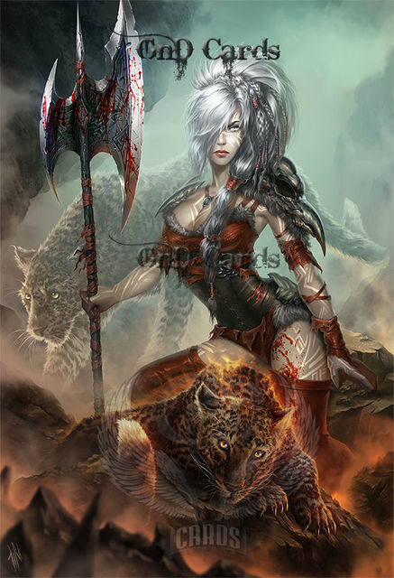 Art Print **Barbarian Girl** 13x19 Inches Signed by Artist